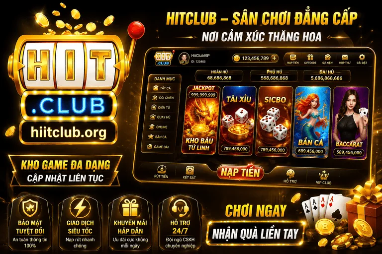 Giao diện game HitClub đẳng cấp trên mọi thiết bị di động và máy tính